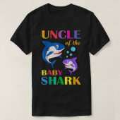 Onkel des Baby Birthday Shark Oncle Shark Chris T-Shirt (Design vorne)