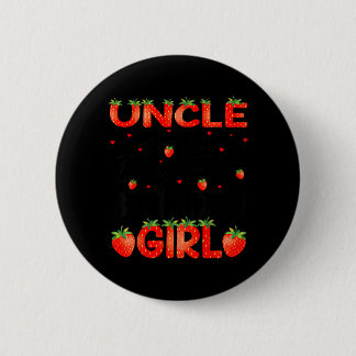 Onkel des Beerenersten Geburtstagsmädchens Erdbeer Button