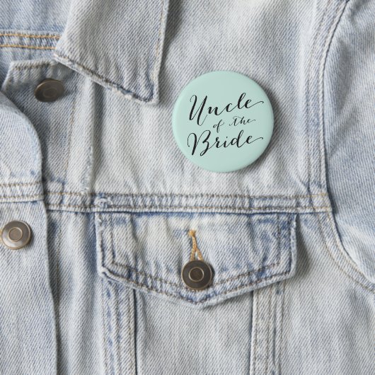 Onkel des Bride Script Wedding Probe Party Button (Beispiel)