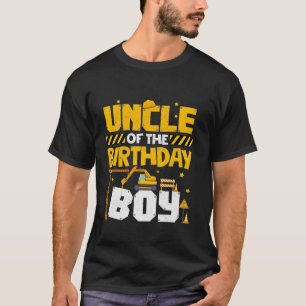 Onkel des Dekos der Geburt Boy Construction Family T-Shirt