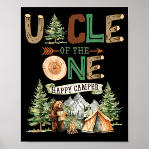 Onkel des einen glücklichen Camper 1. Geburtstag C Poster