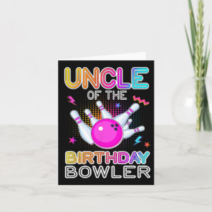 Onkel des Geburtstags Bowler Bday Bowling Party Ce Karte