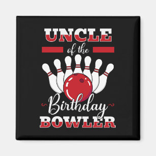 Onkel des Geburtstags Bowler Bday Bowling Party Ce Magnet