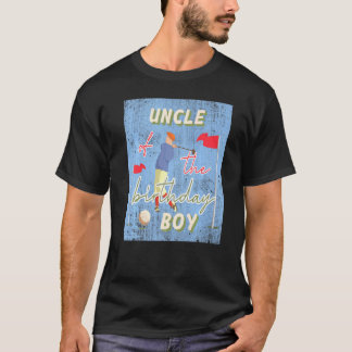 Onkel des Geburtstags Boy Golf Thema Matching Fami T-Shirt