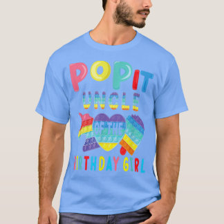 Onkel des Geburtstags-Girl-Pops It Einicorn Geburt T-Shirt