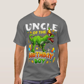 Onkel des Geburtstags Junge Dinosaurier Onkel Fami T-Shirt