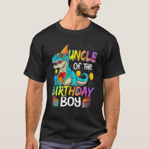 Onkel des Geburtstags Junge Matching Familie Dinos T-Shirt