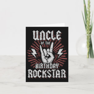 Onkel des Geburtstags Rockstar Matching Rocker Roc Karte