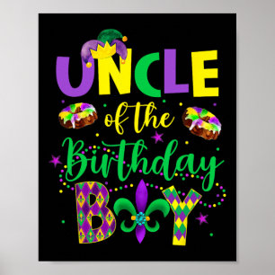 Onkel des Geburtstags Shirt Mardi Gras Onkel T Poster