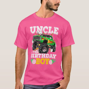 Onkel des Geburtstagsjungen Monsters Truck Geburts T-Shirt