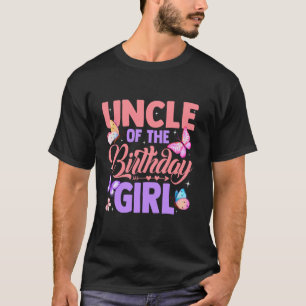 Onkel des Geburtstagsmädchens Schmetterlings-Party T-Shirt