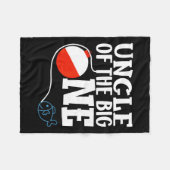 Onkel des großen Fischerjungs zum ersten Geburtsta Fleecedecke (Vorderseite (Horizontal))