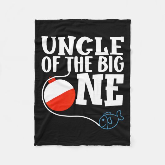 Onkel des großen Fischerjungs zum ersten Geburtsta Fleecedecke (Vorderseite)