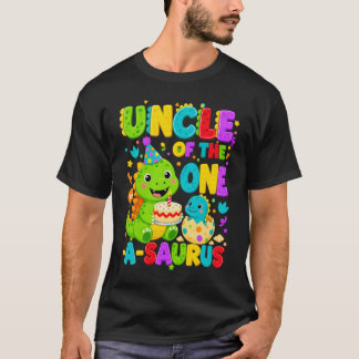 Onkel des One-A-Saurus 1. Geburtstagsjungen T-Rex T-Shirt
