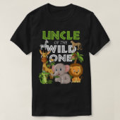 Onkel des wilden One Zoo Birthday Safari Jungle A T-Shirt (Design vorne)