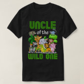 Onkel des wilden One Zoo Birthday Safari Jungle A T-Shirt (Design vorne)