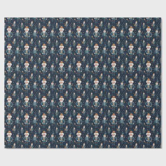 Onkel Drossel Meyer: Blue Nutcracker Ballet Geschenkpapier (Flach)