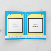 Onkel du bist der beste türkisfarbene gelbe Geburt Karte (Innenseite)