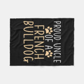 Onkel eines französischen Bulldoggen Fleecedecke (Vorderseite (Horizontal))