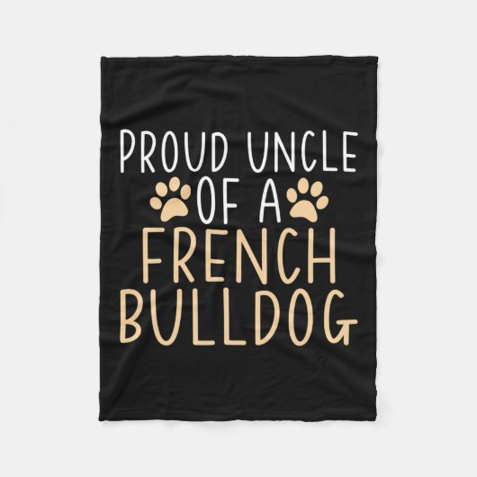 Onkel eines französischen Bulldoggen Fleecedecke (Vorderseite)