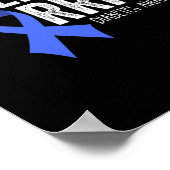 Onkel eines Kriegers T1d kid diabetisches blaues B Poster (Ecke)