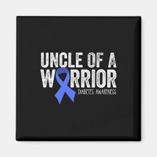 Onkel eines Kriegers T1d Kind Diabetiker Blaues Ba Magnet