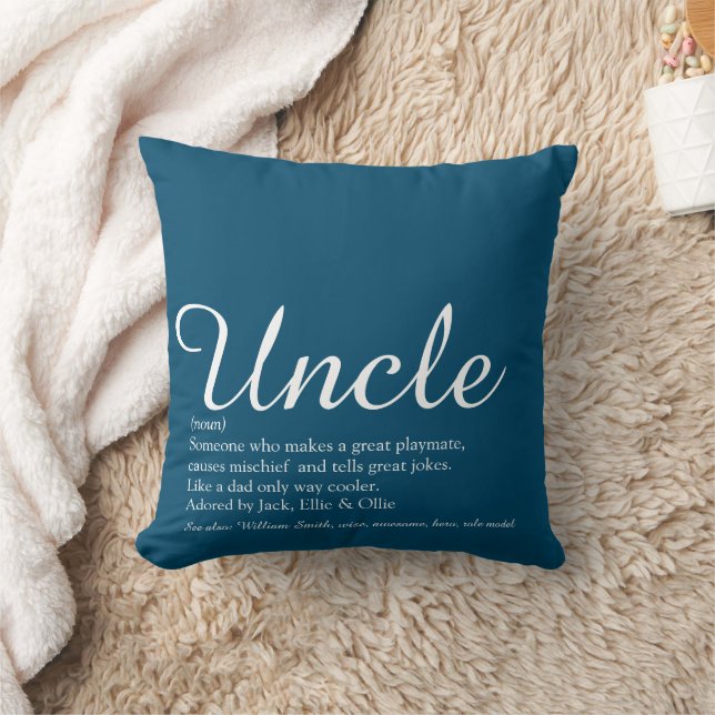 Onkel Elegant Script Modern Fun Cooles Zitat Kissen (Decke)