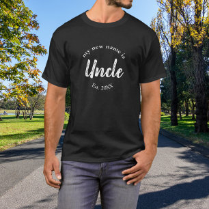 Onkel Est Jahr Weiße Neue Babygelüstanzeige T-Shirt