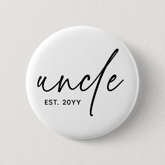 Onkel Establishment Elegant Typografy New Oncle Button (Vorderseite)