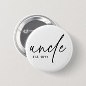 Onkel Establishment Elegant Typografy New Oncle Button (Vorne & Hinten)
