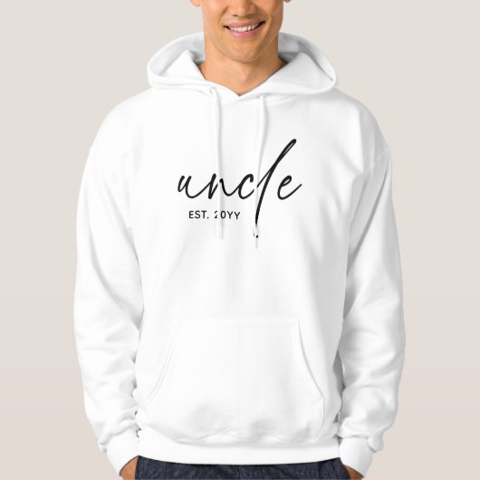 Onkel Establishment Elegant Typografy New Oncle Hoodie (Vorderseite)