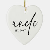 Onkel Establishment Elegant Typografy New Oncle Keramik Ornament (Rechts)