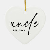 Onkel Establishment Elegant Typografy New Oncle Keramik Ornament (Vorne)