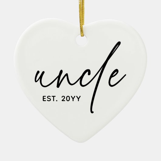 Onkel Establishment Elegant Typografy New Oncle Keramik Ornament (Vorne)