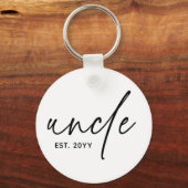 Onkel Establishment Elegant Typografy New Oncle Schlüsselanhänger (Vorderseite)