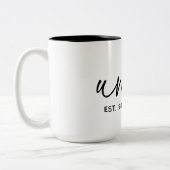 Onkel Establishment Elegant Typografy New Oncle Zweifarbige Tasse (Links)