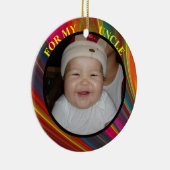 Onkel Foto Geschenkmarke & Ornament (Rechts)