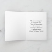 Onkel / Frohe Weihnachten - Klavier und Weiße Bäum (Innenseite)