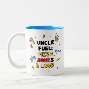 Onkel Fuel Becher – Pizza, Witze & Liebe  Zweifarbige Tasse