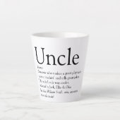 Onkel Funcle Definition Moderne Fun Milchtasse (Vorderseite)