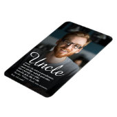 Onkel, Funcle-Definitions-Script-Foto-Spaß Magnet (Linke Seite)