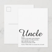 Onkel, Funcle-Definitions-Skript Moderner Spaß Postkarte (Vorne/Hinten)