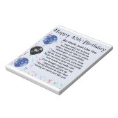 Onkel Gedicht - 40. Geburtstag Notizblock (Rotiert)