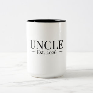Onkel gegründet 2026 zweifarbige tasse
