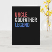 Onkel Godvater Legend Rot Weiß und Blau Karte (Gelbe Blume)