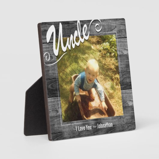 Onkel I Liebe Sie Foto Fotoplatte (Vorderseite)