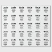 Onkel Inspirational Funny Quote Typografy Onkel Geschenkpapier (Flach)