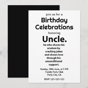 Onkel Inspirierendes Lustiges Zitat Geburtstag Onk Einladung