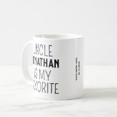 Onkel ist mein Lieblingslied im ersten Jahr Kaffeetasse (Vorderseite Links)