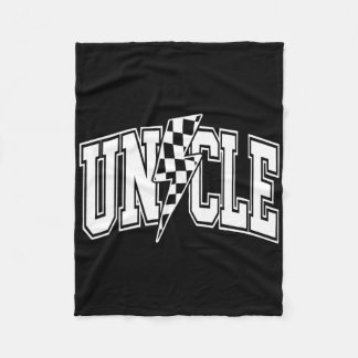 Onkel Lightning Bolt Checkered Varsity Vater Onkel Fleecedecke